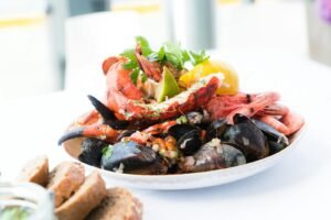 Seafood Shrimp Salad on Plate